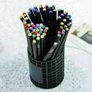 12PCS Black Wood HB Pencil With Colorful Diamond School Writing Pencils K0R W3P5