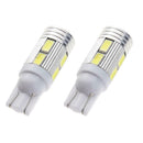 2pcs White Car Auto LED T10 W5W 10smd 5630 Side Light Bulb 12V Car-Styling