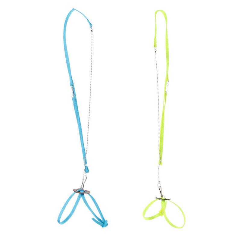 2Pcs Adjustable Nylon Pet Reptile Lizard Hauling Rope Walking Cable Harness