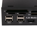 USB3.0/2.0 Hubs 5.25''Muiti-function Media Dashboard Front Panel Memory Card