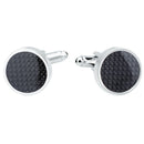 1 Pair Mens Carbon Fiber Black Cufflinks and Shirt Studs Set Tuxedo Shirts