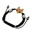 Women Men Unisex Jewelry Crystal lowrie Macrame Charms Bracelet Braided Bangle
