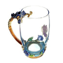 Beauty And Novelty Enamel Coffee Cup Mug Flower Tea Glass Cups For Hot And  N6Q8