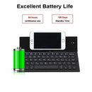 Folding Keyboard,Portable Ultra-thin Wireless BT Keyboard Aluminum Alloy wi