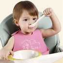 Waterproof Silicone Baby Bibs, Adjustable Soft Feeding Bibs With Food Crumb