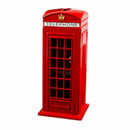 Metal Red British English London Telephone Booth Bank Coin Bank Saving Pot  G5L3