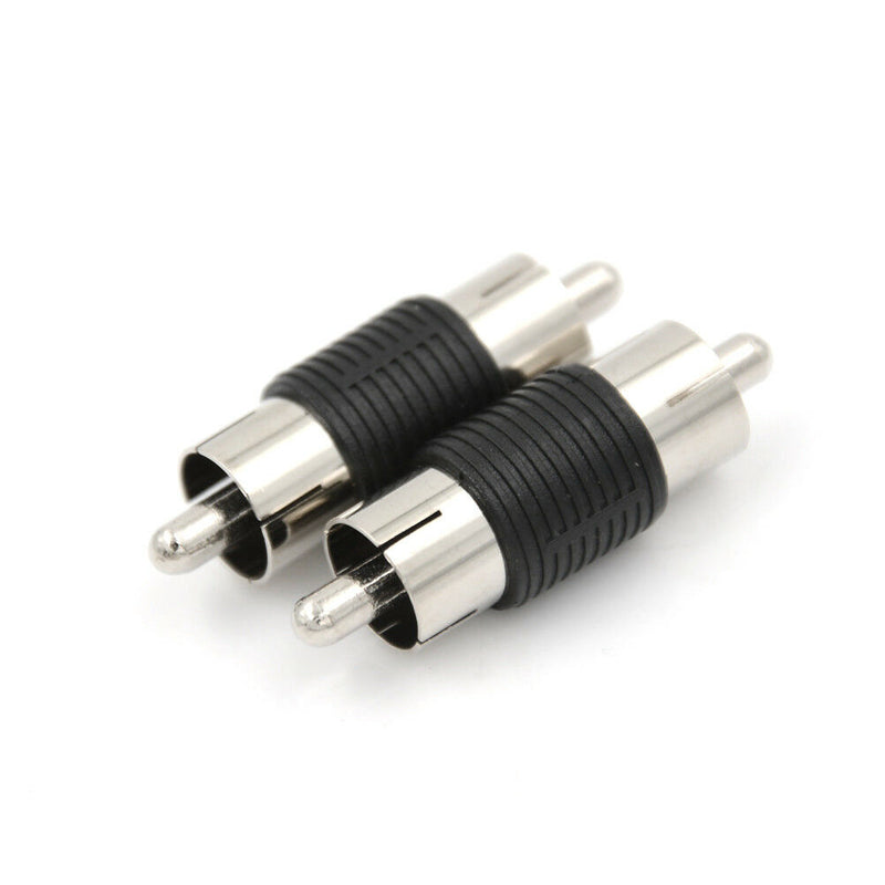 10PCS Straight AV RCA Male to Male Connectors Couplers Adapters %o
