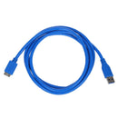 SuperSpeed USB 3.0 Cable, Type A to Type B Micro, M / M, 6 FT, Blue