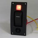 1 Gang Boat Marine RV Truck Switch Panel ON-OFF Rocker Switch w/ Circuit Breaker