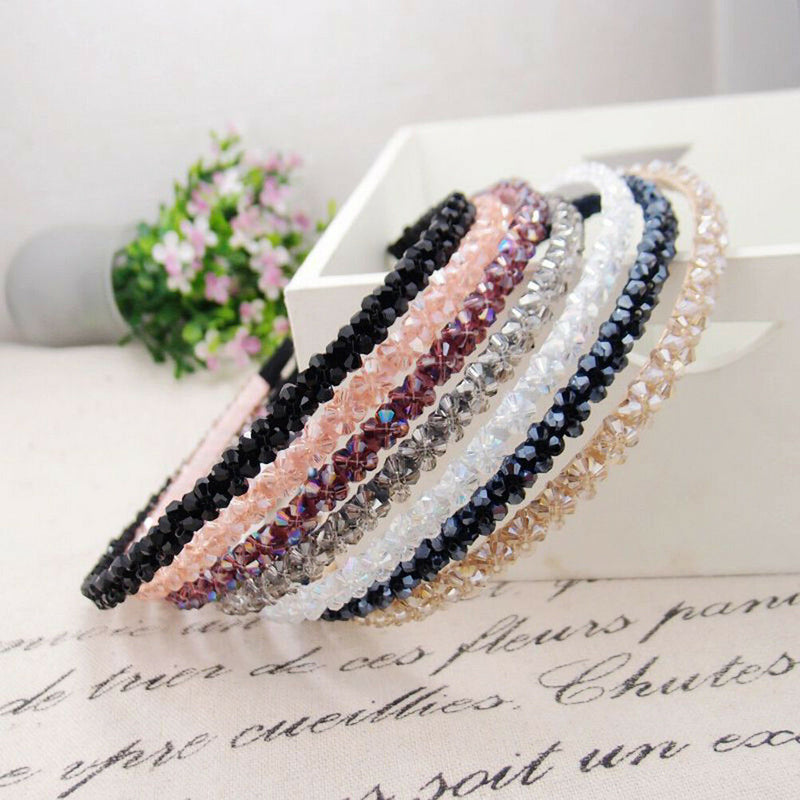 Women Girl Metal Crystal Hairband Headband Beautiful Jewelry HeadwearHair Ban Gw