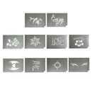 10pcs DIY Reusable Body Face Paint Stencils Template for Dress Party Make Up