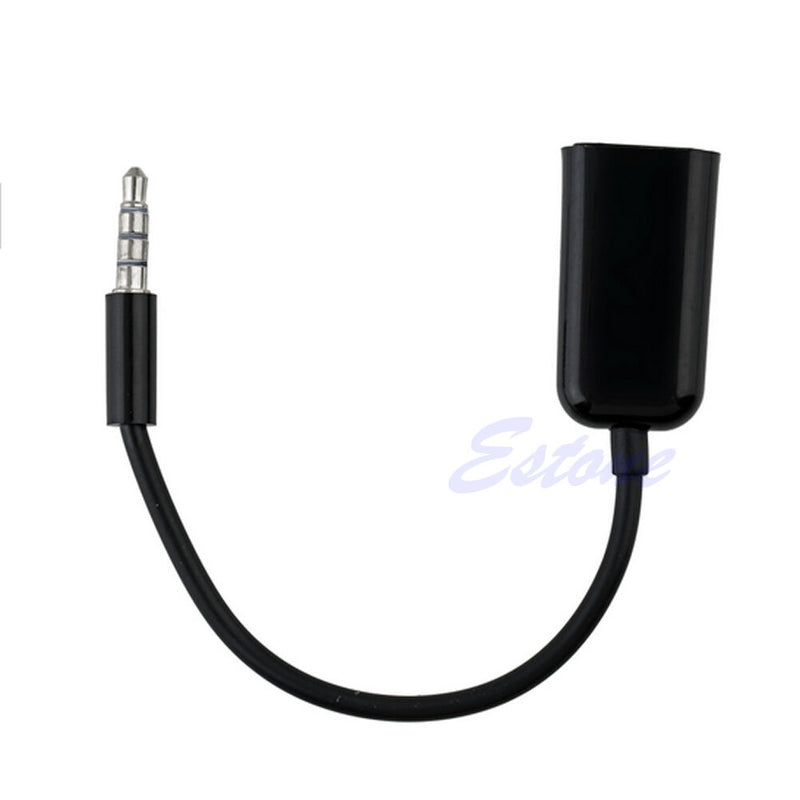 3.5mm Stereo Audio Male To Earphone Headset Microphone Adapter Cell Phone PC