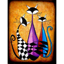 5D DIY Full Drill Diamond Painting Three Cats Cross Stitch Mosaic Kit Decor