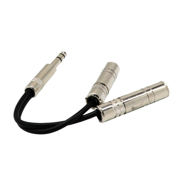 1/4'' 6.35mm Stereo Plug / Male to Dual 1/4'' 6.35mm Jack /Female Splitter