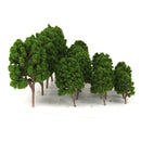 20 Tree Models Train Railway Wargame Diorama Scenery Lanscape 1/75-200 Green