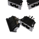 5Pcs AC250V 2.5A IEC320 C8 Male 2 Pins Power Inlet Socket Panel Embedded ï¼W