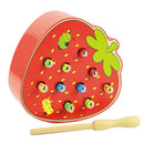 Catch Worm Games, Color Cognitive Magnetic Strawberry Toys, Children Early