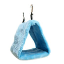 Warm Soft Plush Birds Parrot Hammock Nest Pet Hang Bed Cage House (Blue S