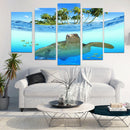 5pcs Unframed Modern Art Oil Painting Sea Turtle Huge Home Wall Decor On PVC
