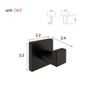 Black Towel Coat Hook 304 stainless steel Bathroom Clothes Cabinet Closet H