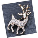 High Quality Exquisite Sika Deer Brooches Shining Rhinestone Pins Jewelry TO