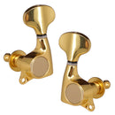 1 Set 3R3L Tuning Pegs String Tuners for Electric Acoustic Guitar, Golden