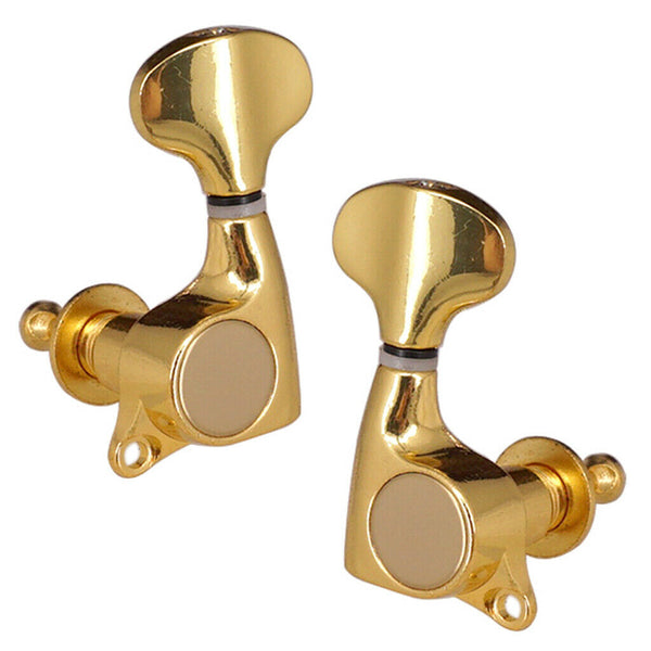 1 Set 3R3L Tuning Pegs String Tuners for Electric Acoustic Guitar, Golden