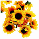 100 Pcs Artificial Sunflower Little Daisy Gerbera Flower Heads for Wedding