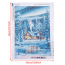 1Set Full Drill 5D Diamond Painting Snow House Cross Stitch Kit Embroidery*Decor