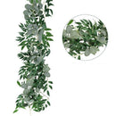 6.5-Foot Artificial Eucalyptus Garland and 6-Foot Willow Vine Branches Leaf