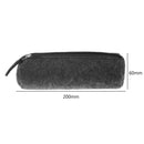 Glasses Bag Dustproof Pencil Pen Holder Container Case(Round Dark Gray) A