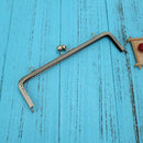 25cm Embossing Square Metal Purse Frame Handle for Clutch Bag Accessories A