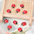 10Pcs/Set Enamel Alloy Ladybug Charms Pendant Jewelry Findings DIY Making  3C