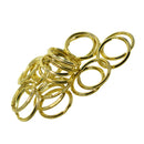 20Pcs Solid Brass Round Edged Keyring Keychain Split Ring Keys Chain Holder