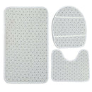4Pcs Home Bathroom Decor Set Cool White Background Flower Elephant Pattern
