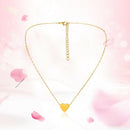 Simple Heart Pendant Necklace Women Golden Clavicle Chain Charming Jewelry