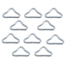50pcs Metal Silvery Triangle Rings Buckle Ring for Straps Trampoline Mat