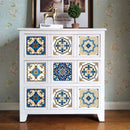 10Pcs Moroccan Style Tile Stickers Waterproof Wall Stickers Bathroom Art De
