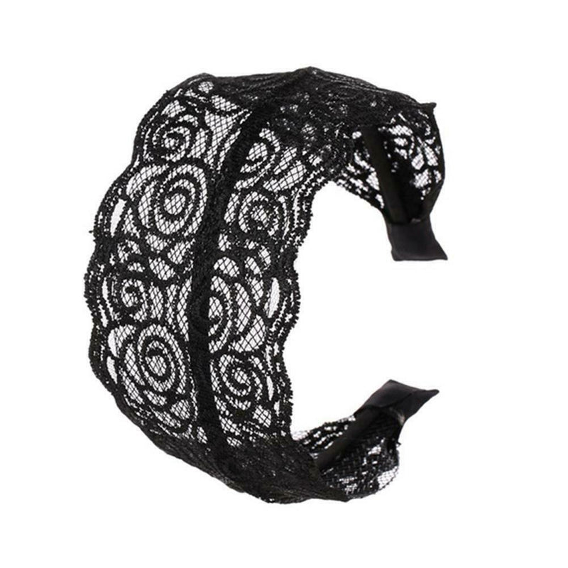 Korean Lace Hollow Headwear Headband Retro Hairdress Headpiece Hair Jewelry A
