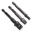 3Pcs Hex Drive Bit Power Drill Socket Driver Extension Adapters 1/4 3/8 1/2  Z
