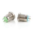 21mm Momentary Tri-color RGB LED Ring LED Metal Pushbutton Switch 12V 4 Pins 1pc