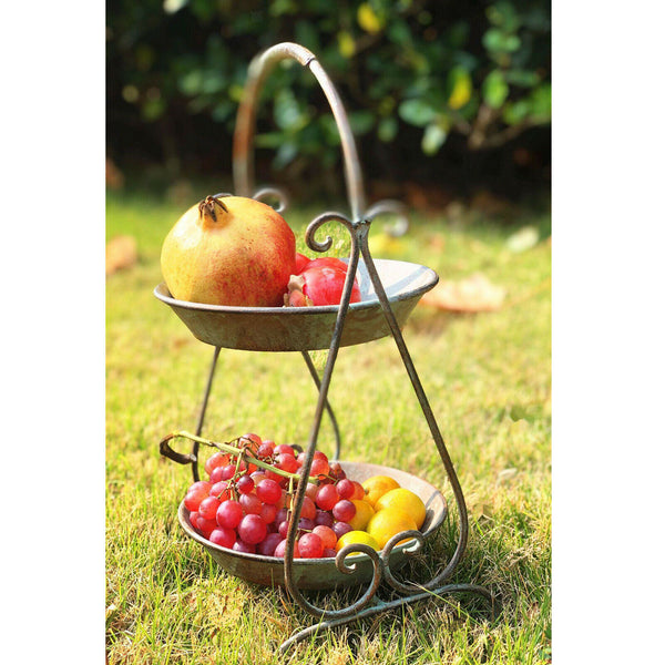 38cm Cake Stand 2 Tier Snack Display Stand for Birthday Parties Fruit Basket