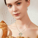 Elegant Heart Shaped Cross Necklace Women Fashion Angel Wings Pendant Jewel J9B8