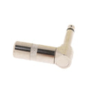Pack of 2 1/4Inch 6.35mm Jack Right Angle L-shape Connector, 6.5mm Male Mono