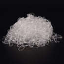 1000Pcs Clear Rubber Hairband Rope Ponytail Holder Elastic Women Hair Band Tie3C