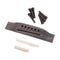 Acoustic Guitar Replacement Set Ebony Bridge End Pins Bone Saddle & Nut and