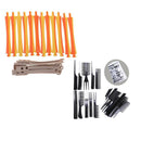 10pcs Hair Styling Design Comb Set with 12pcs Hair Curling Perm Rod Curler