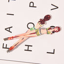 Beautiful Folder Stainless Steel Slant Tip Eyebrow Tweezer Hair Removal Rando Ew