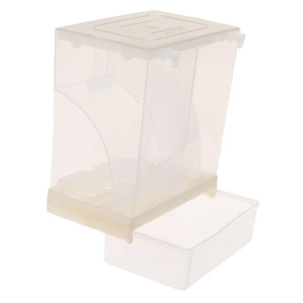 2 Pcs Bird Poultry Dispenser Automatic Transparent Plastic Food Container Parrot