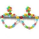 Flower Rice Beads Love Earrings Colorful Rice Beads Earrings Fashion Mixed